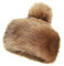 Futrzane Classic Bommel Mütze - Fellmütze Damen - Russen Wintermütze aus Pelz (One Size, Beige Classic)