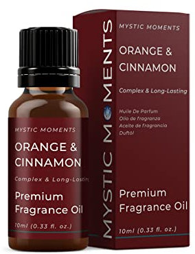 Mystic Moments | Olio di fragranza arancione e cannella - 10 ml - perfetto per saponi, candele, bombe da bagno, bruciatori di olio, diffusori e articoli per la cura della pelle e dei capelli