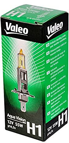 Valeo Halogenlampe Aqua Vision 32507 H1 55W 1er-Pack | Kompatibel mit: ABARTH 500 / 595 / 695, 500C / 595C / 695C, GRANDE PUNTO, PUNTO, RITMO, ALFA ROMEO 145, 146, 147, 155, 156