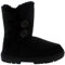 Stivali da neve impermeabili da donna con doppio bottone, Nero (Black), 37 EU