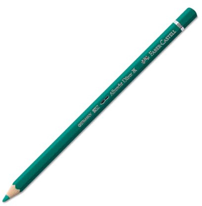 Faber-Castell Art & Graphic Albrecht Dürer Watercolour Pencil, 161, Phthalo Green, for Craft, Drawing, Sketching, Home, School, University, Colouring