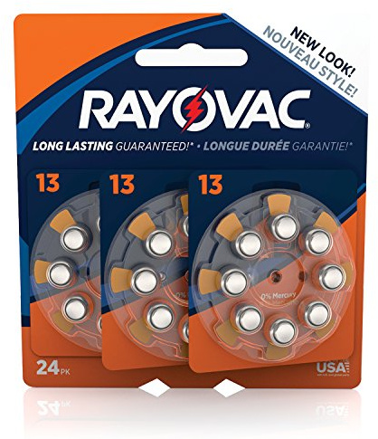 Rayovac Batteria non ricaricabile l13za-24zm2 (bottone/moneta, acciaio inox)