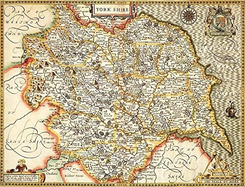 Yorkshire Historical Map 1000 Piece Jigsaw Puzzle