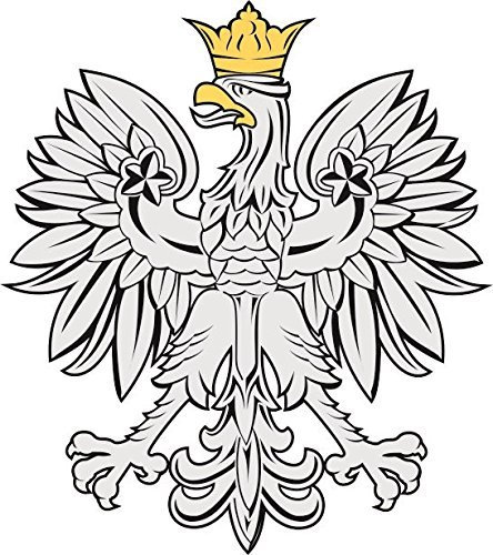 U24 Aufkleber Polen Adler Wappen Autoaufkleber 9 x 10 cm Sticker Konturschnitt