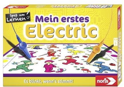 Noris Vorschul-Electric Lernspiel ab 5 Jahren – Zuordnungsspiel mit Lichtsignal bei richtiger Antwort – erstes Wissensspiel für Kinder – pädagogisches Spiel zur Vorschule – Geschenk Jungen Mädchen