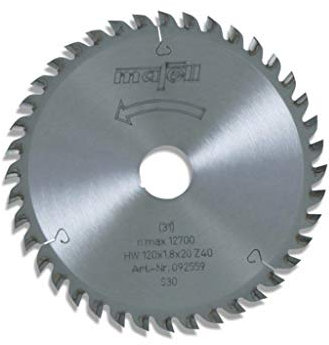 Mafell Lame De Scie Circulaire Mafell 120x1,2x20mm 40 Dents