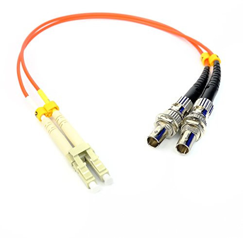 Ultra Spec Cables Cavo adattatore in fibra ottica da LC (maschio) a ST (femmina) multimodale 62,5/125 duplex, 3 m