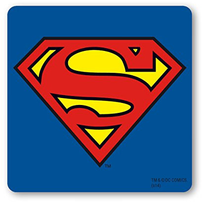 Logoshirt - DC Comics Dessous de Verre - Superman sous-Verre - Logo - Super-héros - Bleu - Design Original sous Licence