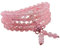 Shanxing 6mm Rose Quartz Crystal 108 Prayer Beads Mala Wrap Bracelet for Women, Pink Worry Beads Healing Crystal Bracelet Tibetan Buddhist Jewellery Gift Buddha Reiki Meditation Stone Necklace
