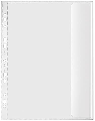 VELOFLEX 5340000 - Dokumentenhüllen DIN A4, aus PP 130my, dokumentenecht, transparent, farblos, 10er Packung