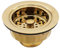 Westbrass D214-01 3-1/2 Post Style Large Kitchen Sink Basket Strainer, Polished Brass, 1 Pack