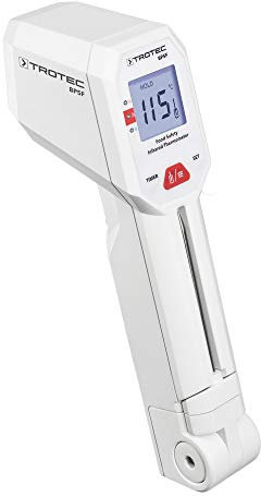 TROTEC Thermometer BP5F – Fleischthermometer Digital für Kochen – Messbereich -40 °C bis +200 °C, Infrarot bis +280 °C, IP65, Timer-Funktion, Maximalwert, Batteriestatus