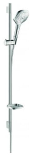 hansgrohe Raindance Select E Set doccia 120 3 getti EcoSmart 9 l/min con asta doccia 90 cm e portasapone, cromo, 26623000