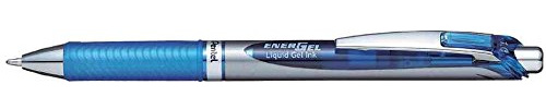 Pentel 12 Stück Liquids Tintenroller, mit Tinte Gel Energel BL80 pte 1 mm Zeichnung 0,4 blau