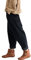 Youlee Frauen-elastische Taille Corduroy Hose mit Taschen Schwarz Einheitsgröße