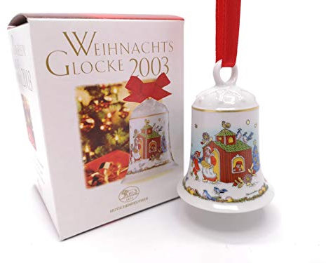 Hutschenreuther - Weihnachtsglocke 2003 - Porzellanglocke - Glocke aus Porzellan - NEU - OVP - 1. Wahl