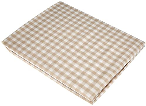 Alan Symonds Gingham Kitchen Curtains Beige 46 x 54, 46'' x 54''