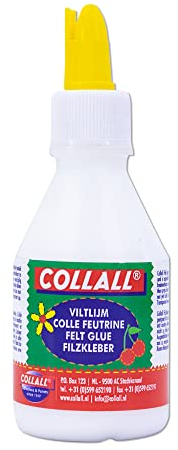 Collall - Collall Chiaro e Asciugatura Rapida (100ml) Forte Adesione Sentito e Tessile Liquido Colla Bottiglia con Maneggevole Dosaggio Cap - 1 Pezzo