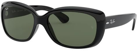 Ray-Ban per donna RB4101 601 (JACKIE OHH) - 58 mm (BLACK/crystal green)