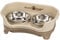 Neater Feeder Express Elevated Cat Bowls by Neater Pet Brands – Cat Bowls with Stand - Stainless Steel Food and Water Bowls – Raised Cat Bowl Set for Cats, Cappuccino
