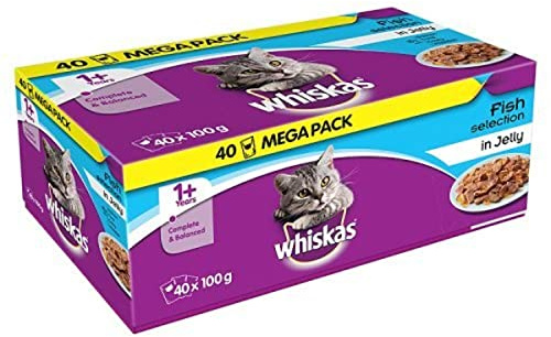 Whiskas Complete & Balanced Cat Pouches, 40 x 100g