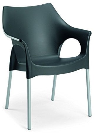 BEST 49610050 Stapelsessel Vegas, Silber/anthrazit