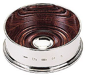 Solid Silver Wine Coaster/Bottle Coaster Plain (3.5 inch)