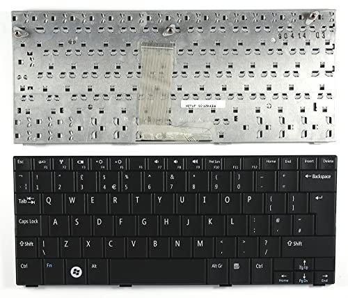 Power4Laptops UK Layout Black Replacement Laptop Keyboard Compatible With Dell Mini 10