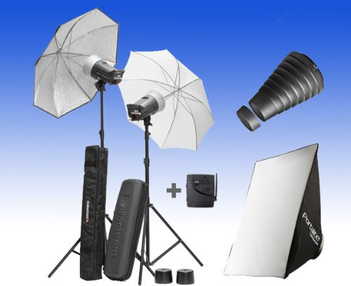 Elinchrom PROMO Set D-Lite RX 2/4 by Foto officina Mainz con Softbox Portalite 66 x 66, 2 paralumi in cromo Elinchrom e riflettore a fascio stretto