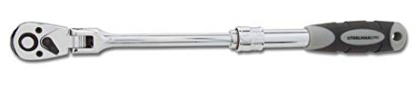 Steelman 3/8-inch Drive 72-Tooth Extendable Flexible Head Ratchet, Extends from 9 1/2 Inches to 13 1/2 Inches, Quick Release, Comfort Grip