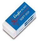Läufer 00131 Plast Soft 0131 Radierer, weicher Radiergummi aus Kunststoff, für Bleistifte und Buntstifte, transparent