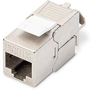 DIGITUS Módulo Keystone Cat-6A Blindado - Toma RJ45 - 500 MHz 10GBase-T - AWG 26-22 - Montaje sin herramientas