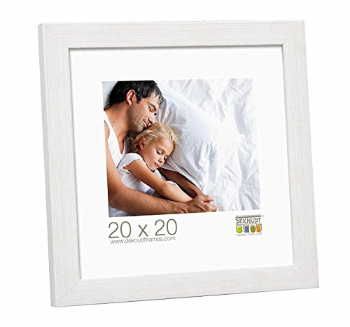 Deknudt Rahmen S41Vf1-20.0X20.0 Bilderrahmen Weiss, Kunststoff Schmal