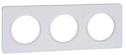 Schneider Electric - Odace Touch, plaque Blanc 3 postes horiz. ou vert. entraxe 71mm - S520806
