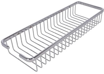 INDA - Cestino portaoggetti L.39 H.6,5 cm Cromo Lucido