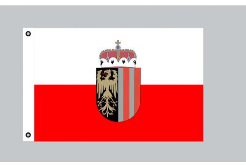 Everflag Flagge 90 x 150 : Oberösterreich mit Wappen