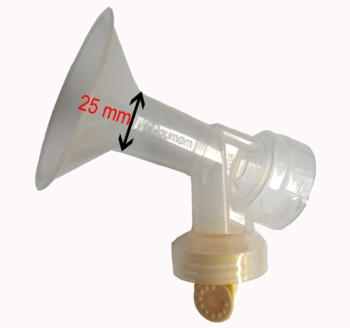 Einteilige Brustauflage mit Ventil und Membran für Medela-Milchpumpen; hergestellt von Maymom (Brusthaube 25mm(nipple diameter 25mm))