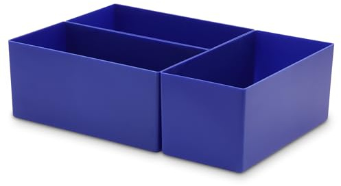 1a-TopStore Kunststoff-Einsatzkasten 90 mm hoch, blau, 198x99(LxB), für Schubladen ab 90 bis 100 mm Blendenhöhe, 1 VE = 25 St.