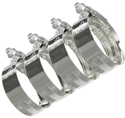 4 Pack - 9.5mm > 12mm Worm Drive Jubilee Type Hose Pipe Clips Zinc Plated