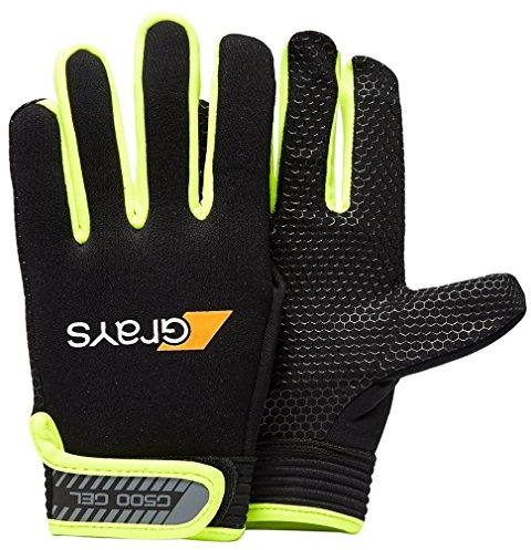 Grays G500 Gel Hockey Gloves - Black/Neon Yellow (2016/17) - Small, Black/Yellow by Grays