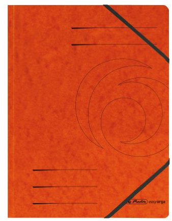 herlitz 972463 Eckspanner A4 Quality, orange, 5 Stück