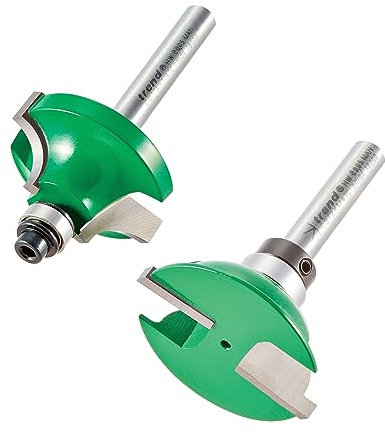 Trend CraftPro Shoulder Scribe and Profile Router Cutter Bit, 1/4 Inch Shank, 9mm Radius and 9mm Cut Length, Set of 2, Tungsten Carbide Tipped, CR/SSP1X1/4TC