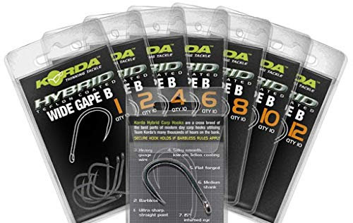 Korda Wide Gape Angelhaken, ohne Widerhaken, Größe 4