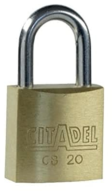 ABUS 23834 Citadel CB40 Vorhangschloss, 40mm | Doppelte Bügelverriegelung, 2 Schlüssel inklusive – robustes Messing-Vorhangschloss für hohe Sicherheitsanforderungen