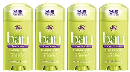 2x Ban Invisible Solid Antiperspirant & Deodorant Shower Fresh - aus den USA