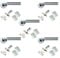 DJM Direct Dual Finish Lever Internal Door Handle Latch 5 Pack - Satin/Polished Chrome