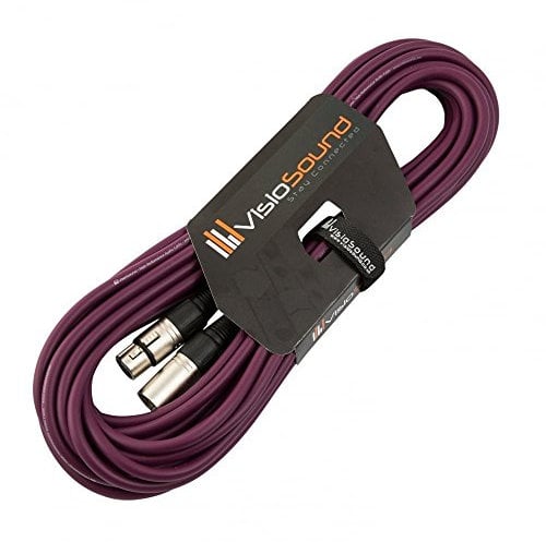 Male to Female XLR Mic Lead/Balanced Microphone/Mic Patch Cable / 7 Colours 10m Purple