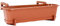 Wamat Blumenkasten mit Untersetzer und Halterungs-Set Blumentopf Balkonkasten 4 Größen 8 Farben Neu ! (80 cm, Terracotta)
