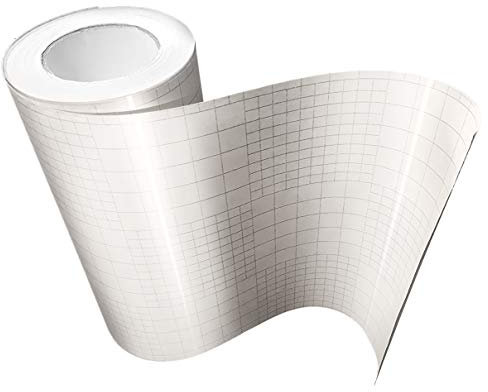 High Gloss Clear Vinyl Transfer Paper Self-Adhesive Roll w/ Grid Backing 12 x 5ft 3mil by VViViD