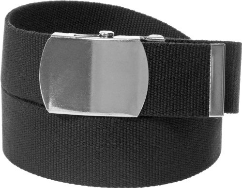 Harrys-Collection Überlanger Stoffgürtel 40mm Breit in 6 Farben, Farben:schwarz